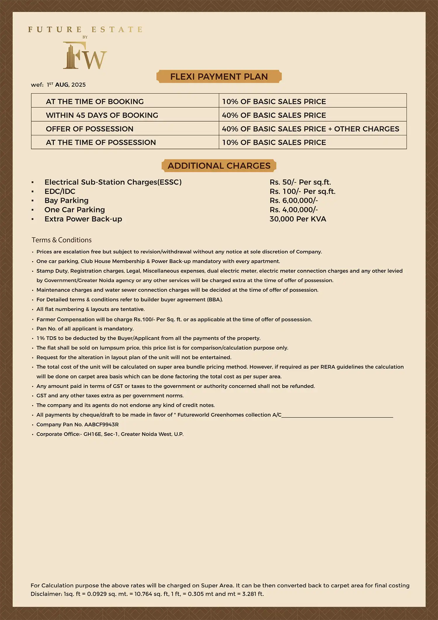 2 & 3 BHK Price in Future Estate Sector 1 Greater Noida West